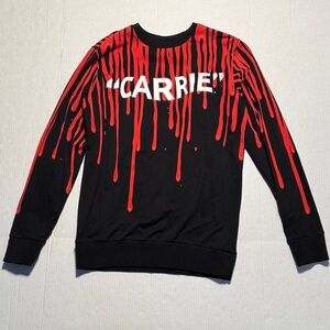 KILL STAR "CARRIE" Red Drip Graphic Crewneck Sweater Cotton Limited Edition SM